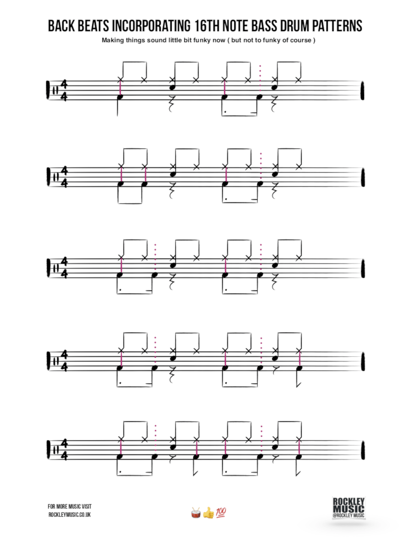 16th note patterns drums